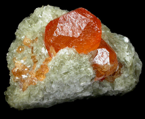 Spessartine Garnet in Muscovite from Nani, near Loliondo, Arusha, Tanzania