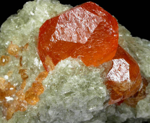 Spessartine Garnet in Muscovite from Nani, near Loliondo, Arusha, Tanzania