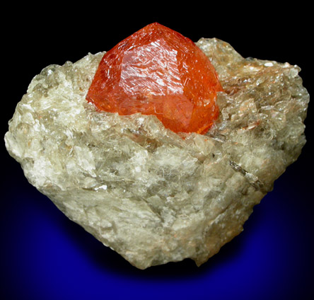 Spessartine Garnet in Muscovite from Nani, near Loliondo, Arusha, Tanzania