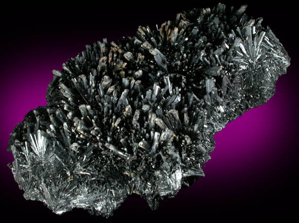 Stibnite with Stibiconite from Xikuangshan, 12 km northeast of Lengshuijiang, Hunan Province, China