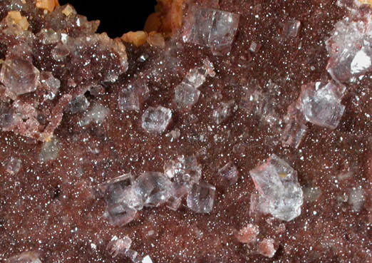 Dolomite on Quartz with Hematite inclusions from Florence Mine, Egremont, Cumbria, England