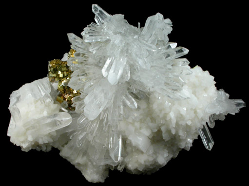 Quartz, Dolomite, Pyrite from Shangbao Mine, Leiyang, Hunan, China