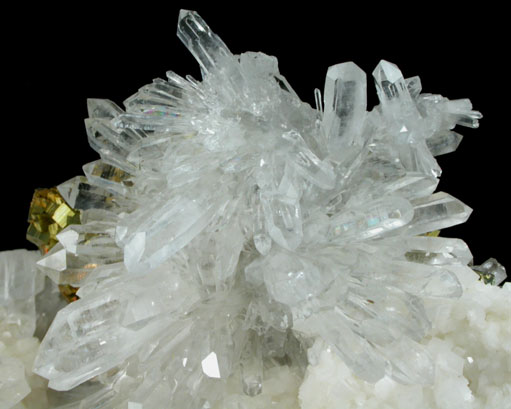 Quartz, Dolomite, Pyrite from Shangbao Mine, Leiyang, Hunan, China