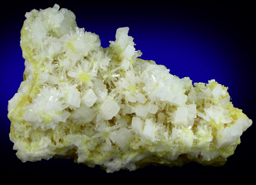 Celestine on Sulfur from Agrigento District (Girgenti), Sicily, Italy