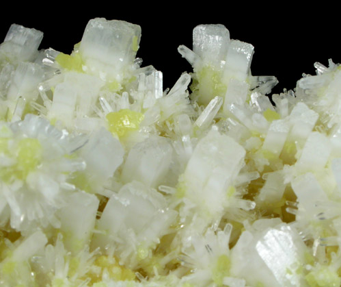 Celestine on Sulfur from Agrigento District (Girgenti), Sicily, Italy