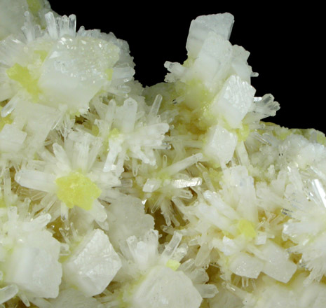 Celestine on Sulfur from Agrigento District (Girgenti), Sicily, Italy