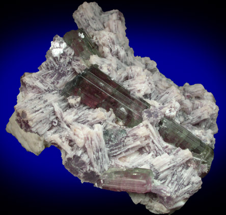 Elbaite Tourmaline and Lepidolite from Barra do Salinas, Coronel Murta, Minas Gerais, Brazil