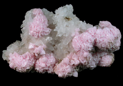 Rhodochrosite on Quartz from Sunnyside Mine, Eureka District, San Juan County, Colorado