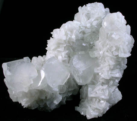 Calcite and Dolomite on Fluorite from Moscona Mine, Villabona District, Asturias, Spain