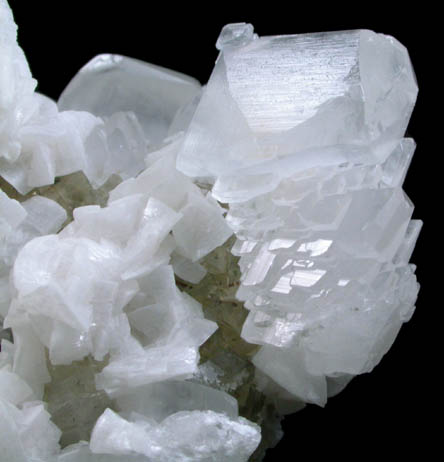 Calcite and Dolomite on Fluorite from Moscona Mine, Villabona District, Asturias, Spain