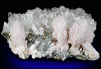 Calcite var. Manganocalcite on Quartz with Pyrite from Huaron District, Cerro de Pasco Province, Pasco Department, Peru