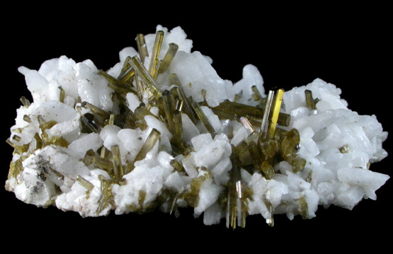 Epidote on Orthoclase var. Adularia from Alchuri, Shigar Valley, Skardu District, Baltistan, Gilgit-Baltistan, Pakistan