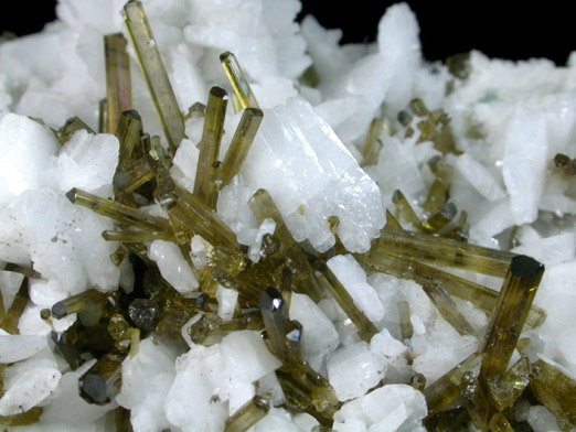 Epidote on Orthoclase var. Adularia from Alchuri, Shigar Valley, Skardu District, Baltistan, Gilgit-Baltistan, Pakistan