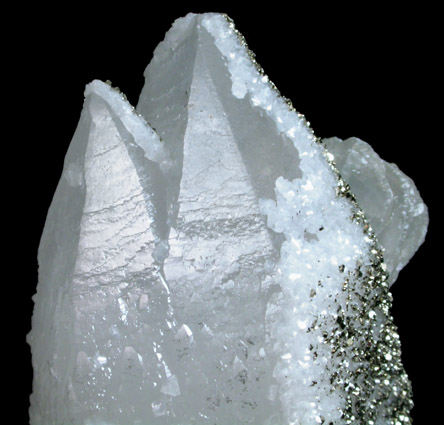 Quartz with Pyrite and Calcite from Naica District, Saucillo, Chihuahua, Mexico