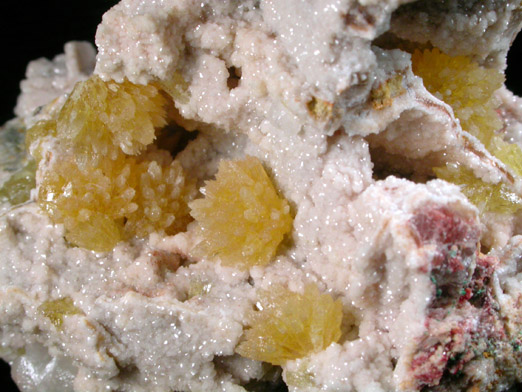 Mimetite on Dolomite from Tsumeb Mine, Otavi-Bergland District, Oshikoto, Namibia