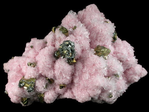 Rhodochrosite, Chalcopyrite, Tetrahedrite, Quartz from Pasto Bueno District, Ancash Department, Peru