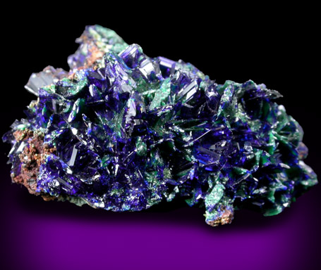 Azurite with Malachite from Concepcin del Oro, Zacatecas, Mexico