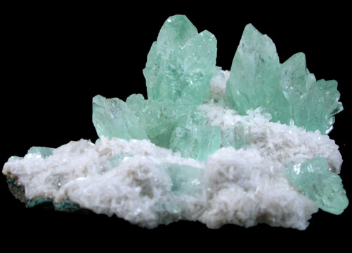 Apophyllite on Stilbite-Ca from Pashan Hill Quarry, Maharashtra, India