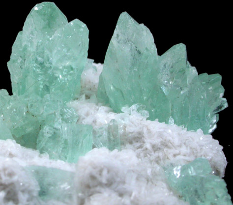 Apophyllite on Stilbite-Ca from Pashan Hill Quarry, Maharashtra, India