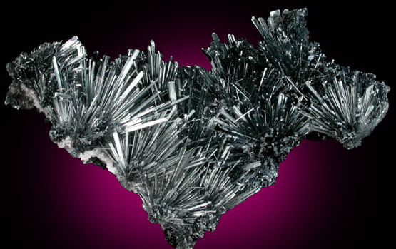 Stibnite with Calcite from Herja Mine (Kisbanya), Baia Mare, Maramures, Romania