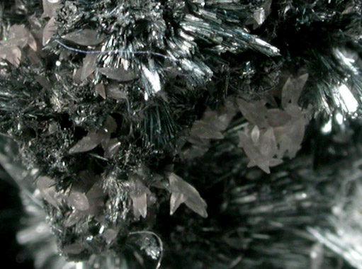 Stibnite with Calcite from Herja Mine (Kisbanya), Baia Mare, Maramures, Romania