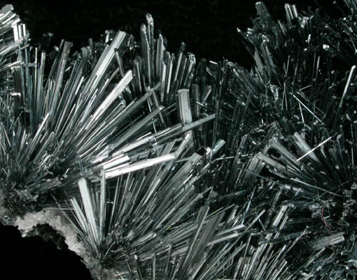 Stibnite with Calcite from Herja Mine (Kisbanya), Baia Mare, Maramures, Romania