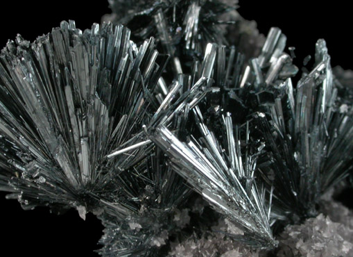 Stibnite with Calcite from Herja Mine (Kisbanya), Baia Mare, Maramures, Romania