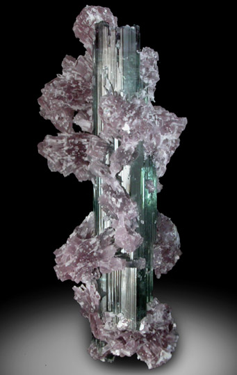 Elbaite Tourmaline and Lepidolite from Pederneira Mine, Sao Jose da Safira, Minas Gerais, Brazil