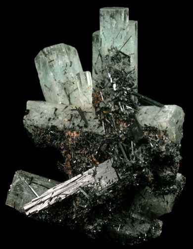 Beryl with Schorl Tourmaline from Erongo Mountains, 20 km north of Usakos, Namibia