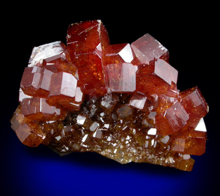 Vanadinite over Barite from Mibladen, Haute Moulouya Basin, Zeida-Aouli-Mibladen belt, Midelt Province, Morocco