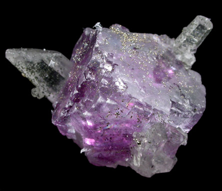 Fluorite with Quartz and Pyrite from Yaogangxian Mine, Nanling Mountains, Hunan Province, China