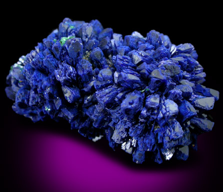 Azurite with Malachite from Blue Grotto Prospect, La Sal District, San Juan County, Utah