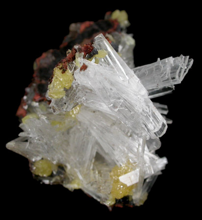 Hemimorphite with Mimetite from Santa Eulalia District, Aquiles Serdn, Chihuahua, Mexico