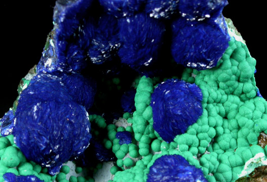 Azurite on Malachite from Globe-Miami District, Gila County, Arizona