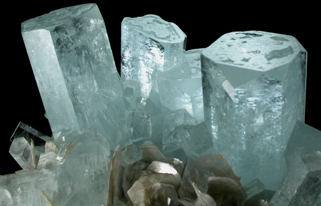 Beryl var. Aquamarine with Muscovite from Dusso, Gilgit-Baltistan, Pakistan