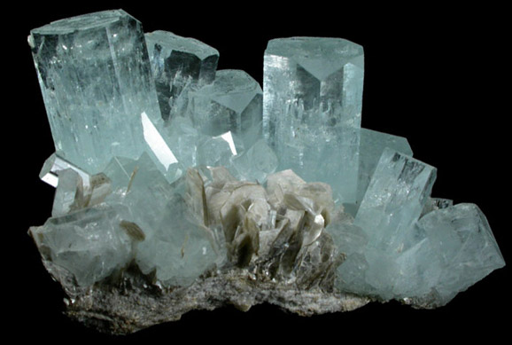 Beryl var. Aquamarine with Muscovite from Dusso, Gilgit-Baltistan, Pakistan