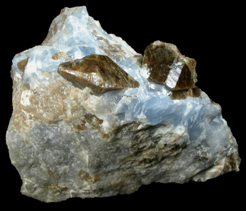 Vesuvianite in Calcite from Crestmore Quarry, Crestmore, Riverside County, California