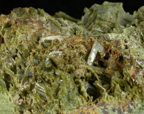 Epidote from Sneech Pond, Copper Mine Hill, Cumberland, Providence County, Rhode Island