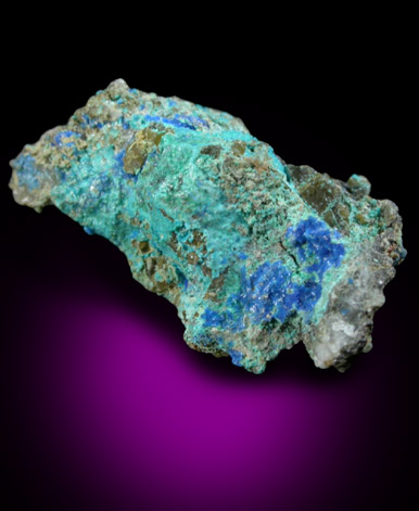 Linarite with Chrysocolla from Ecton Mine, Perkiomen District, Audubon, Montgomery County, Pennsylvania