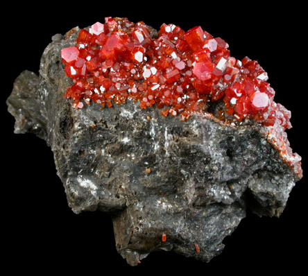 Vanadinite with Calcite from North Geronimo Mine, La Paz County, Arizona