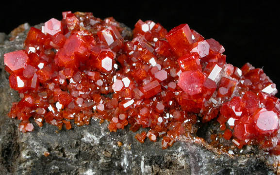 Vanadinite with Calcite from North Geronimo Mine, La Paz County, Arizona