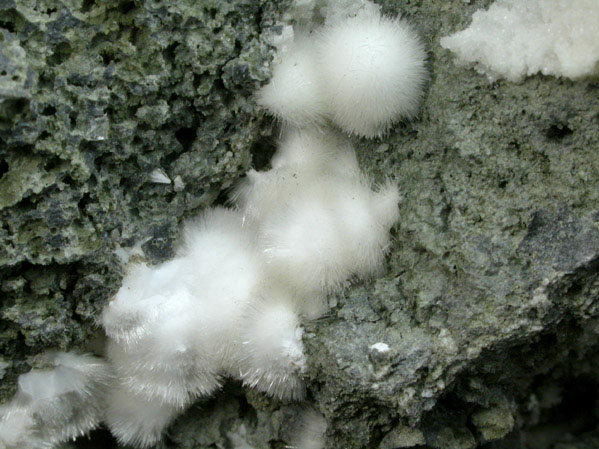 Natrolite with Calcite from Millington Quarry, Bernards Township, Somerset County, New Jersey