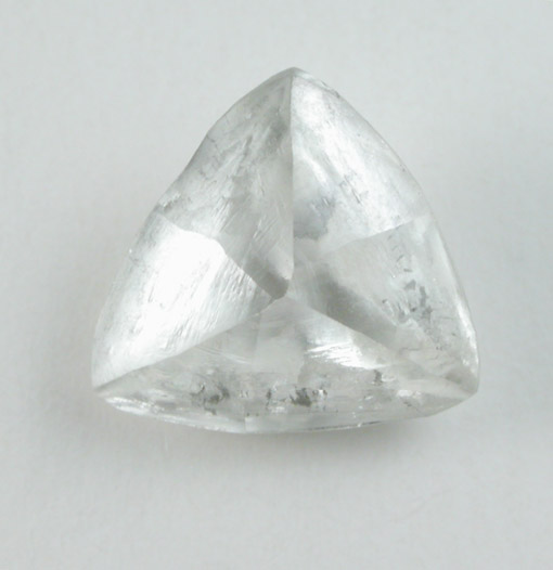 Diamond (0.83 carat pale yellow-gray macle, twinned crystal) from Diavik Mine, East Island, Lac de Gras, Northwest Territories, Canada