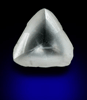 Diamond (0.73 carat pale gray macle, twinned crystal) from Diavik Mine, East Island, Lac de Gras, Northwest Territories, Canada