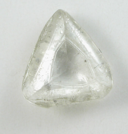 Diamond (1.08 carat pale yellow-gray macle, twinned crystal) from Diavik Mine, East Island, Lac de Gras, Northwest Territories, Canada