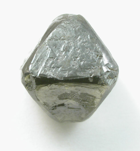 Diamond (4.89 carat gray-brown octahedral crystal) from Diavik Mine, East Island, Lac de Gras, Northwest Territories, Canada