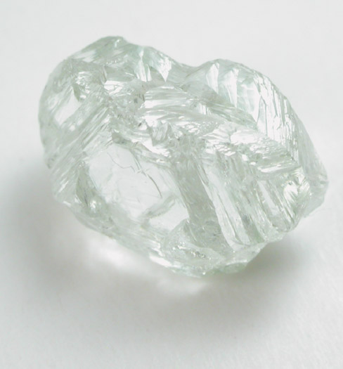 Diamond (2.55 carat pale yellow-green macle, twinned crystal) from Jwaneng Mine, Naledi River Valley, Botswana