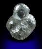 Diamond (5.41 carat gray interconnected spherical crystals) from Aredor Mine, 35 km east of Kerouan, Guinea