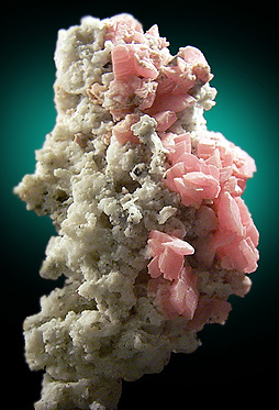 Rhodochrosite on Quartz from Silverton, Colorado