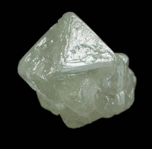 Diamond (4.82 carat yellow-gray interconnected octahedral crystals) from Northern Cape Province, South Africa
